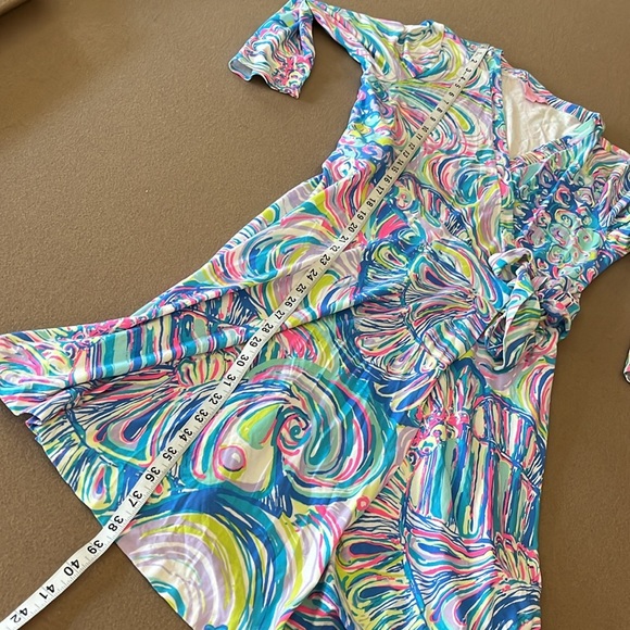 Lilly Pulitzer Emilia wrap dress in Multi Guilty Pleasure - Size L - Picture 8 of 10